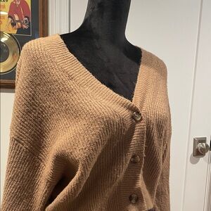 Garage Tan Button-Up Cardigan